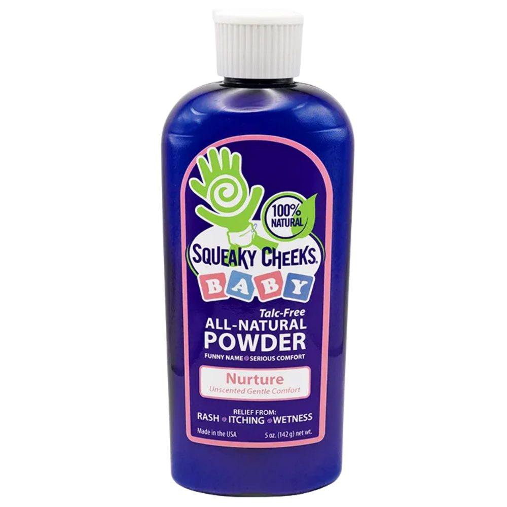 Squeaky Cheeks Baby Powder — Unscented, 5 oz